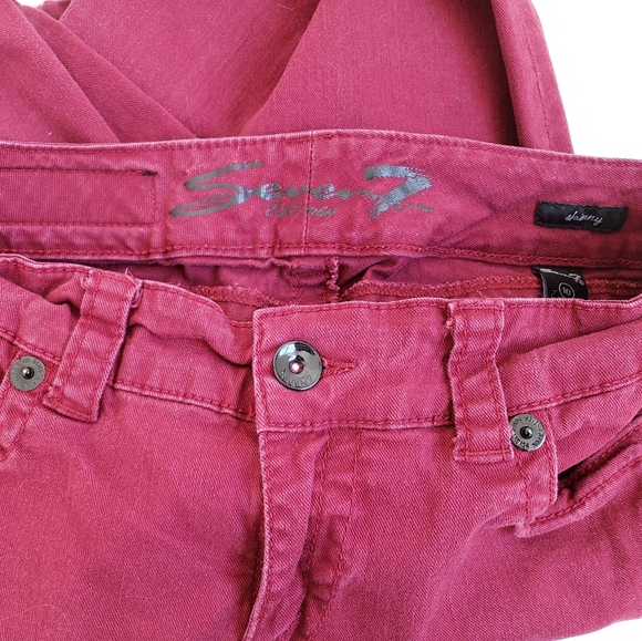 Seven7 Maroon Jeans - Picture 4 of 6